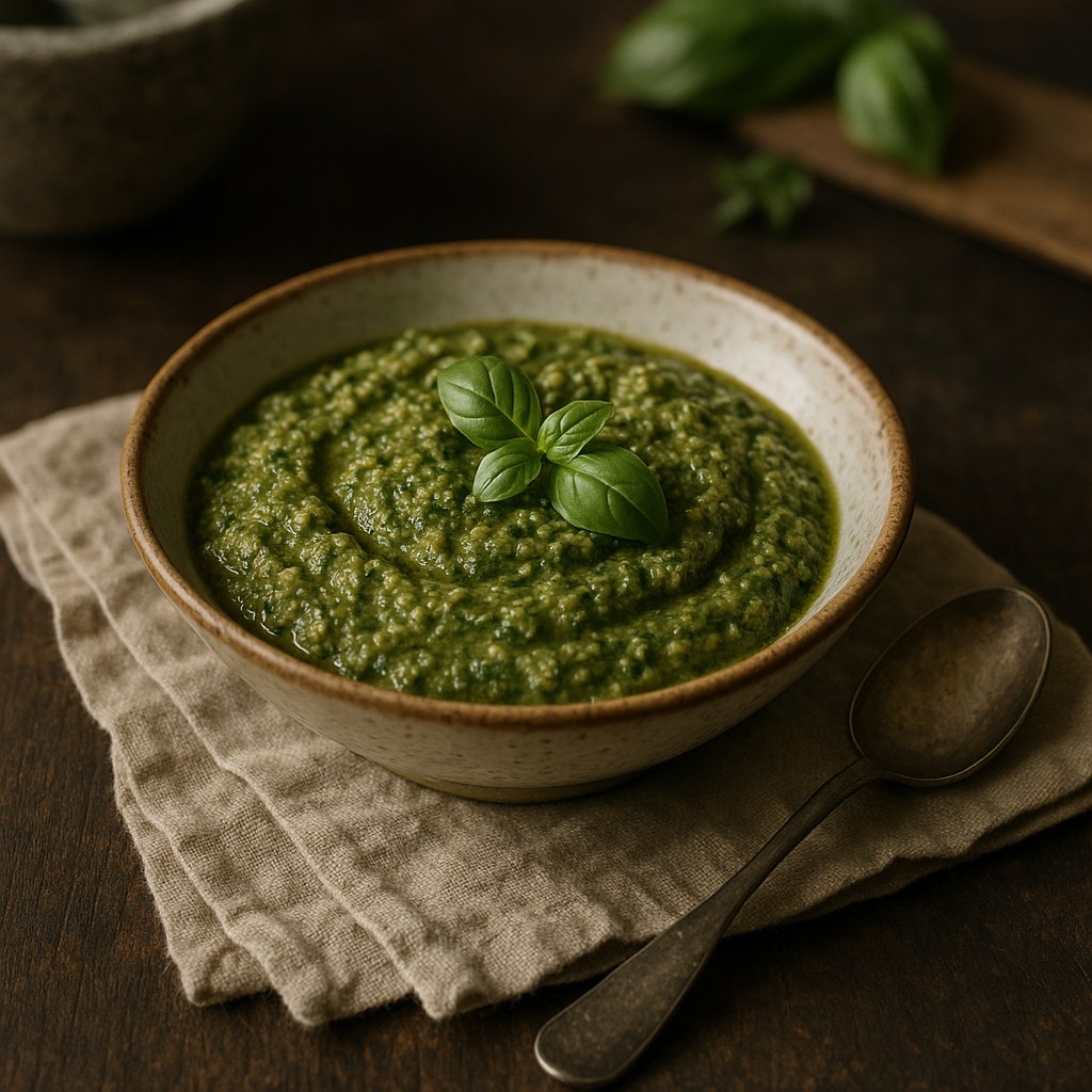 Basilikum-Gorgonzola-Pesto